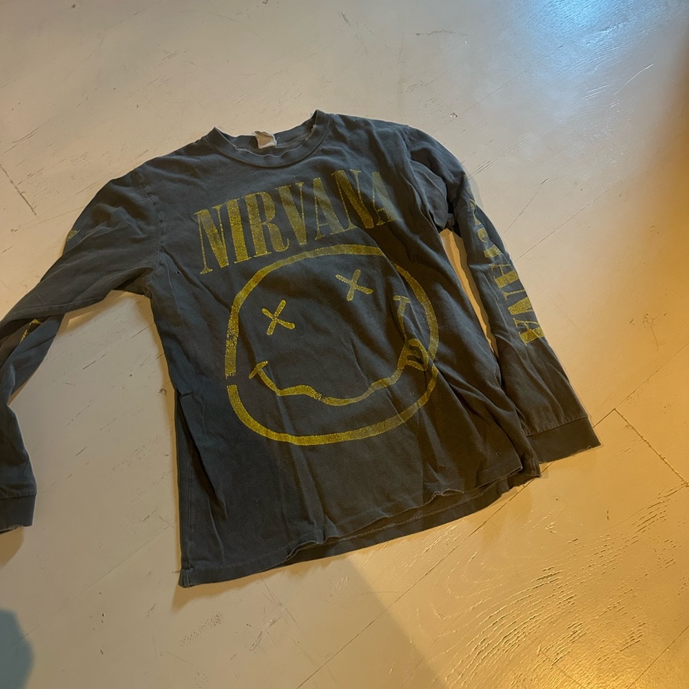 Made worn long sleeve T-shirt